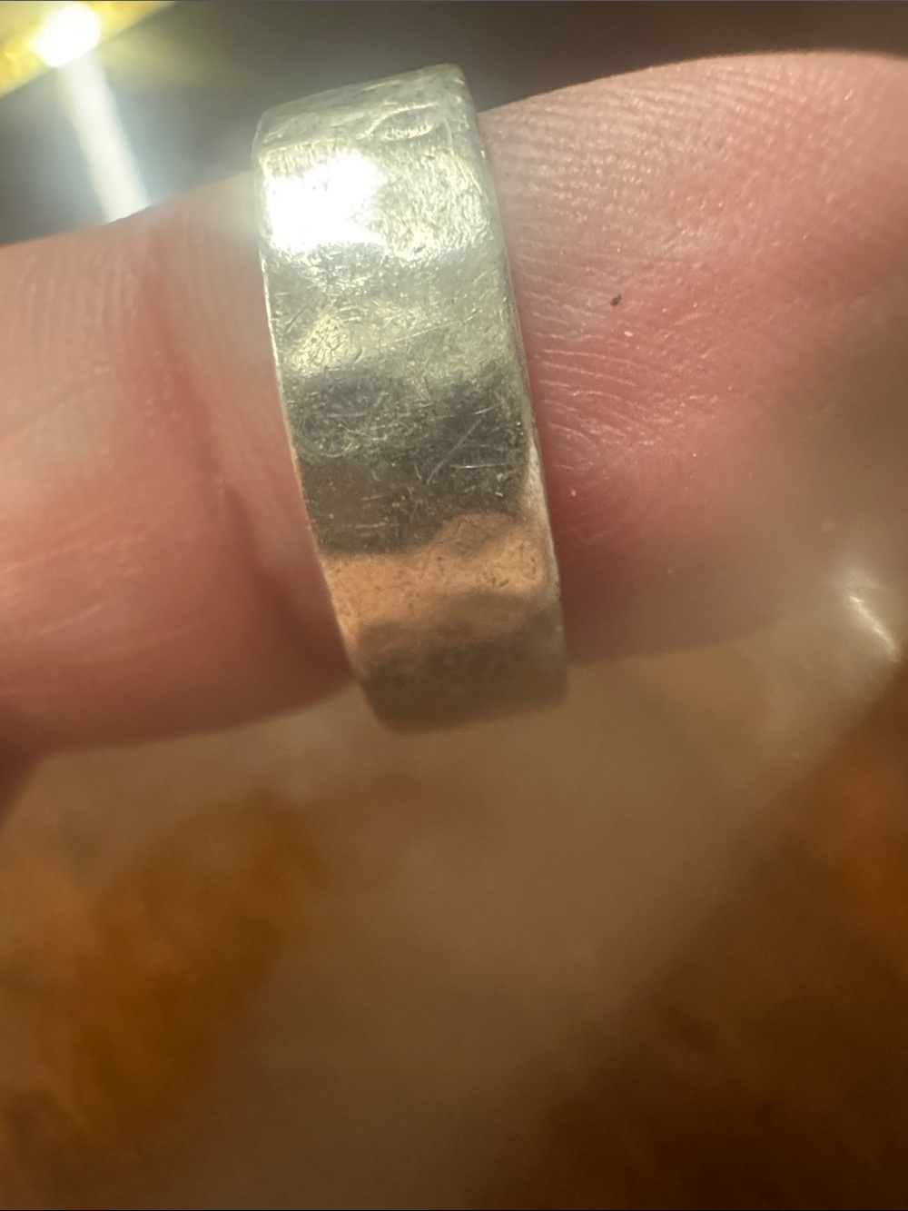 James Avery Hammered Silver-Tone Band Ring